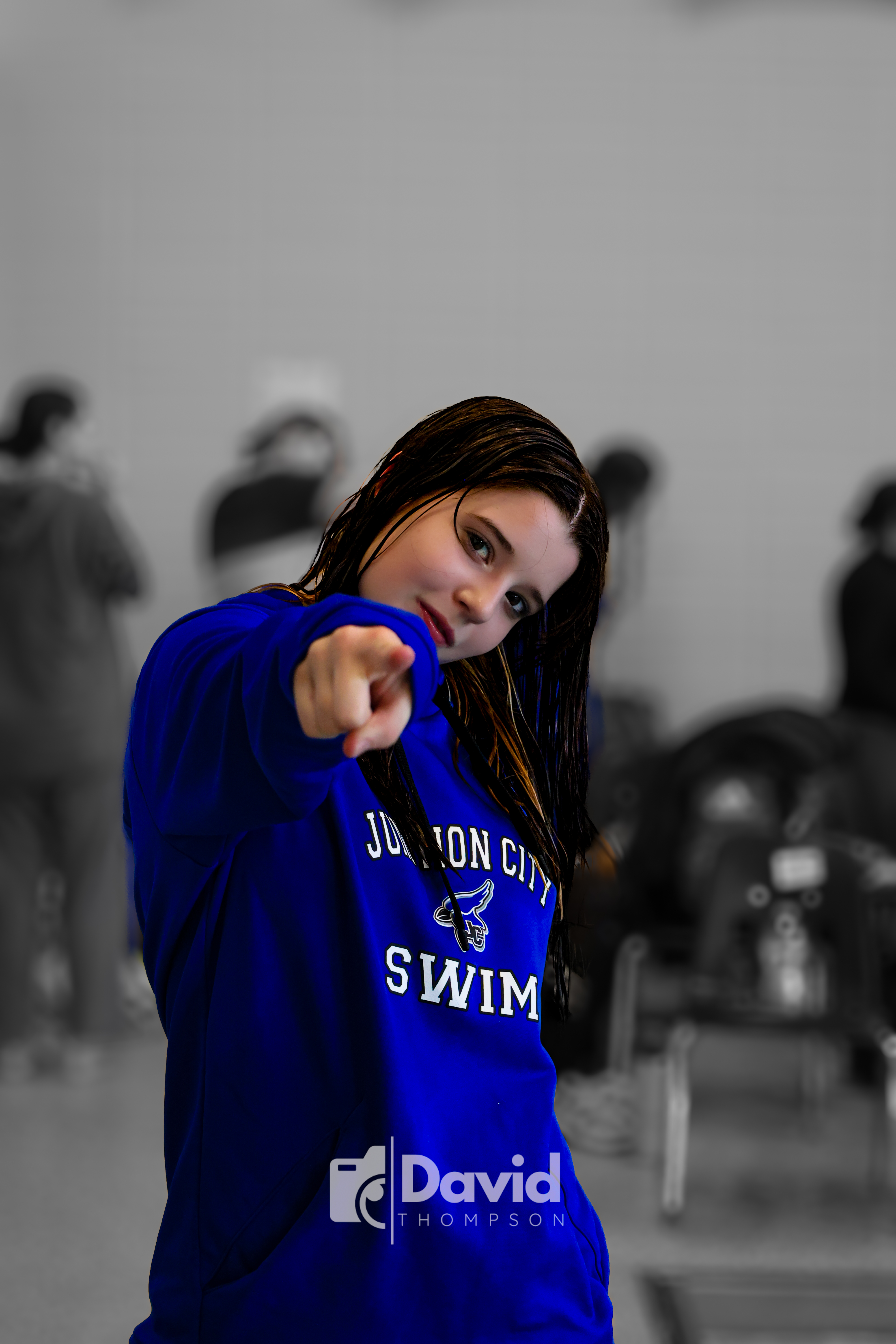 Picture of woman pointing